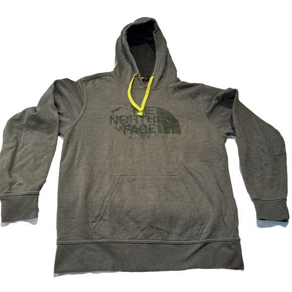 Mens M Medium The Northface Hoodie Pullover Army Green W/‎ Logo On Chest - Picture 1 of 7